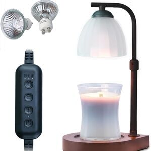 Candle Warmer Lamp Dimmable w/ 2 Bulbs Compatible w/ Jar Candles